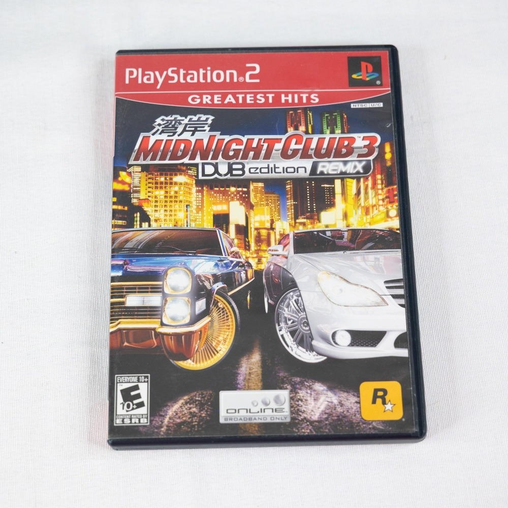 Rockstar Midnight Club 3 DUB Edition Remix PS2  Black Good Greatest Hits